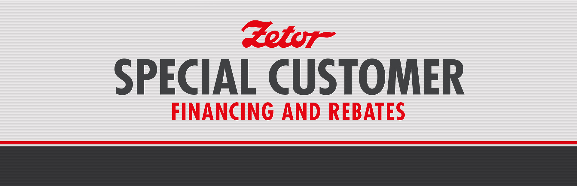 Zetor: Special Customer Financing and Rebates
